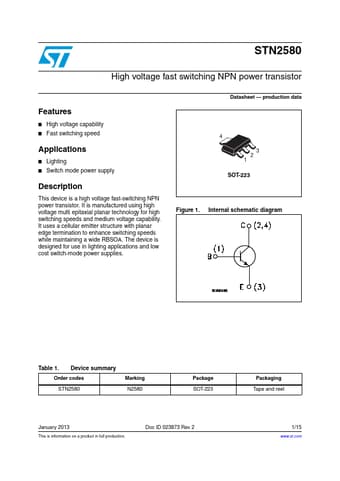  Datasheet Preview Page 1