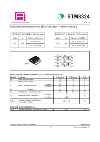  Datasheet Preview Page 1
