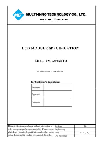  Datasheet Preview Page 1
