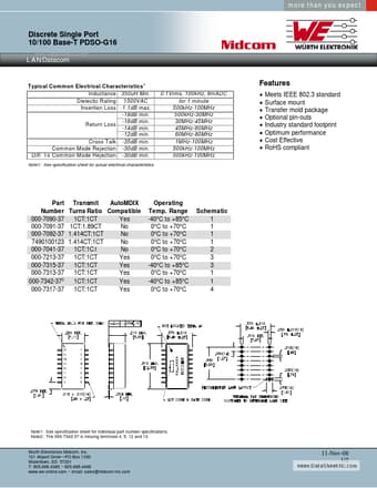  Datasheet Preview Page 1