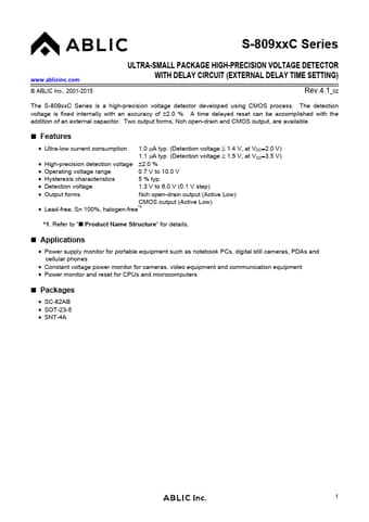  Datasheet Preview Page 1