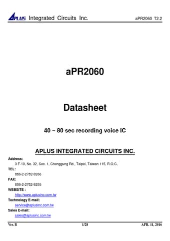  Datasheet Preview Page 1