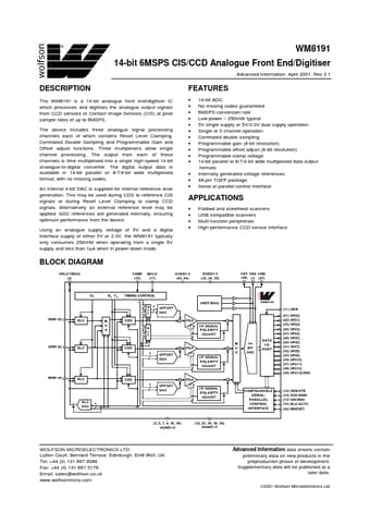  Datasheet Preview Page 1