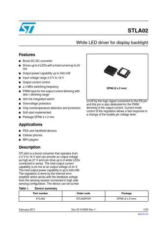  Datasheet Preview Page 1