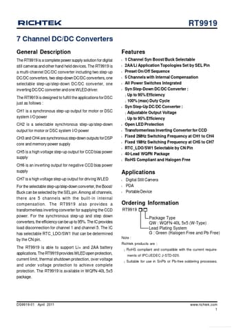  Datasheet Preview Page 1