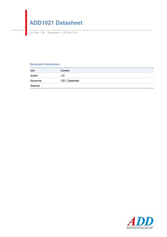  Datasheet Preview Page 1