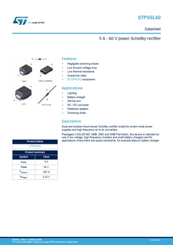 Datasheet Preview Page 1