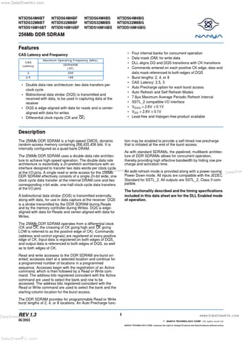  Datasheet Preview Page 1