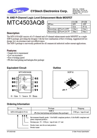  Datasheet Preview Page 1