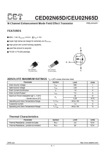  Datasheet Preview Page 1