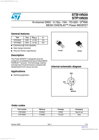  Datasheet Preview Page 1
