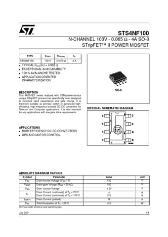  Datasheet Preview Page 1