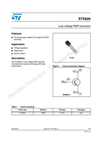  Datasheet Preview Page 1
