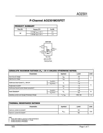  Datasheet Preview Page 1
