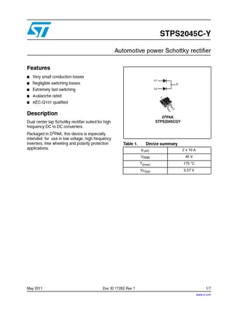  Datasheet Preview Page 1