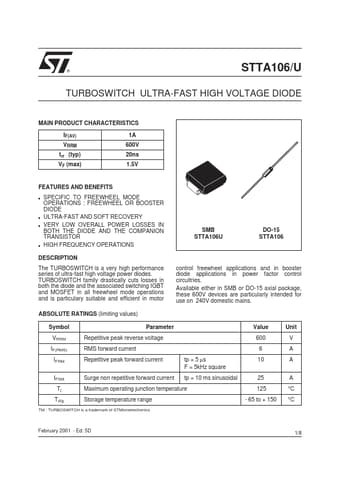  Datasheet Preview Page 1