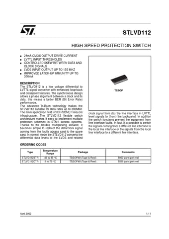  Datasheet Preview Page 1