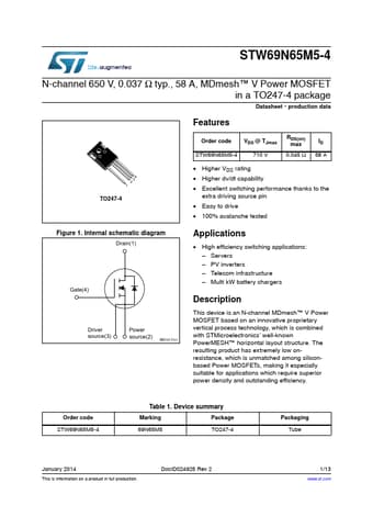  Datasheet Preview Page 1