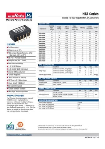  Datasheet Preview Page 1
