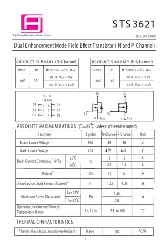  Datasheet Preview Page 1