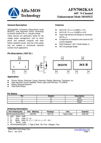  Datasheet Preview Page 1