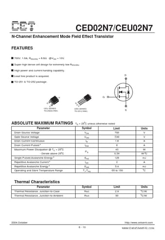  Datasheet Preview Page 1