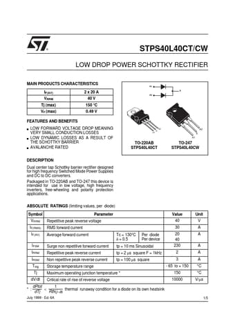  Datasheet Preview Page 1