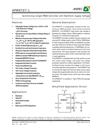  Datasheet Preview Page 1