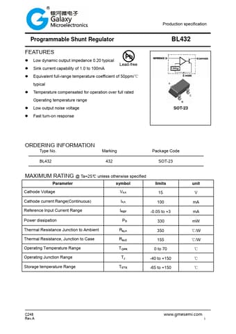  Datasheet Preview Page 1