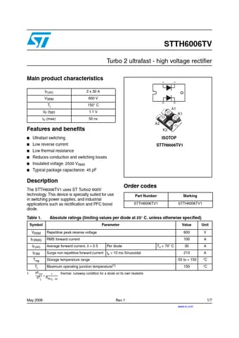  Datasheet Preview Page 1