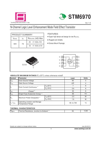  Datasheet Preview Page 1
