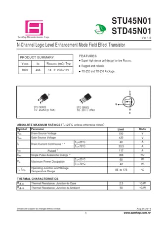  Datasheet Preview Page 1