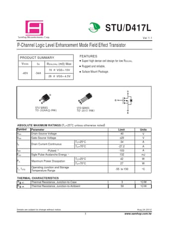  Datasheet Preview Page 1