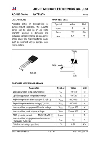  Datasheet Preview Page 1
