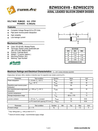  Datasheet Preview Page 1
