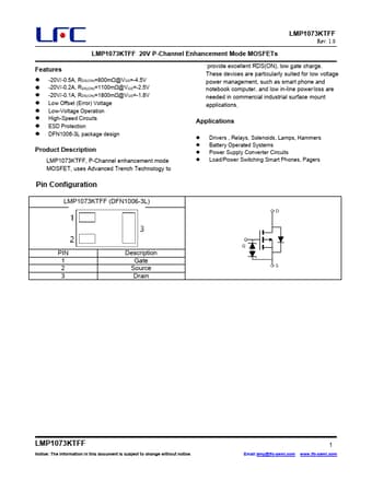  Datasheet Preview Page 1