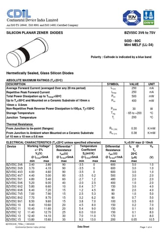  Datasheet Preview Page 1