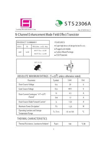  Datasheet Preview Page 1