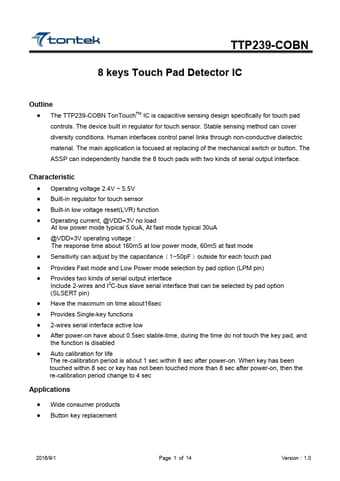 Datasheet Preview Page 1