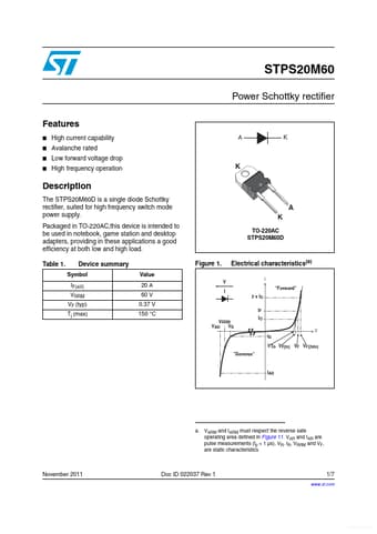  Datasheet Preview Page 1