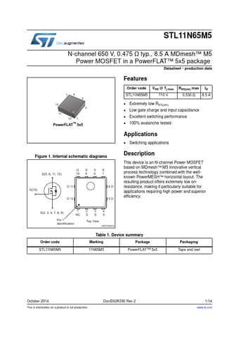  Datasheet Preview Page 1