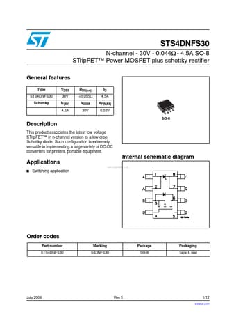  Datasheet Preview Page 1