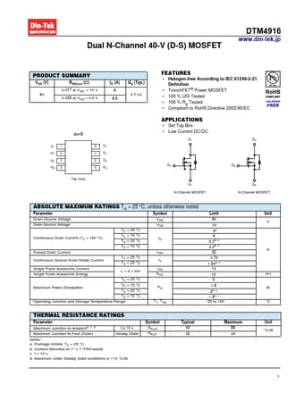  Datasheet Preview Page 1