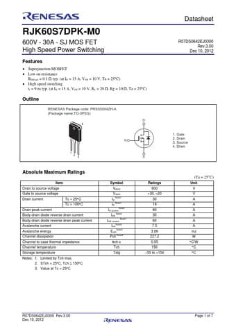  Datasheet Preview Page 1