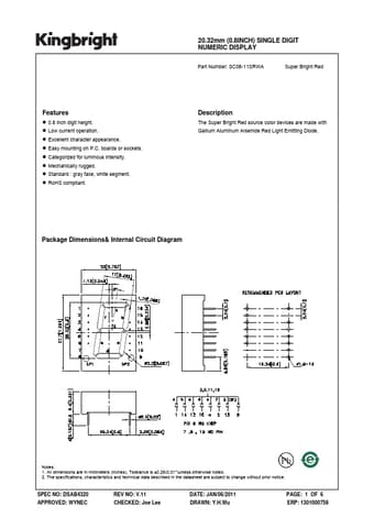  Datasheet Preview Page 1