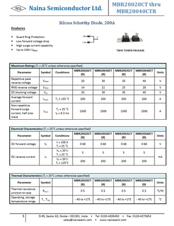  Datasheet Preview Page 1