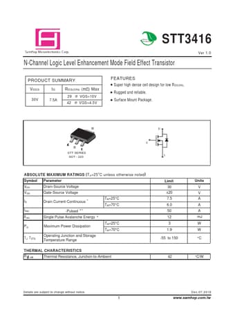  Datasheet Preview Page 1