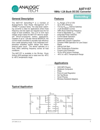  Datasheet Preview Page 1
