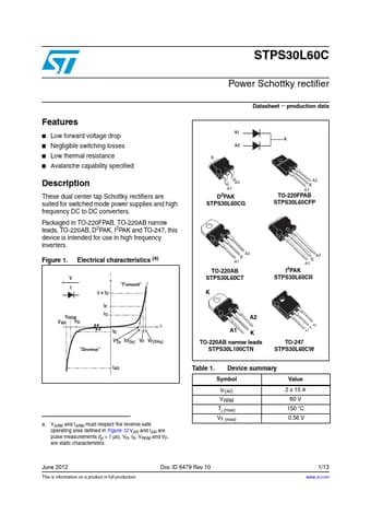 Datasheet Preview Page 1