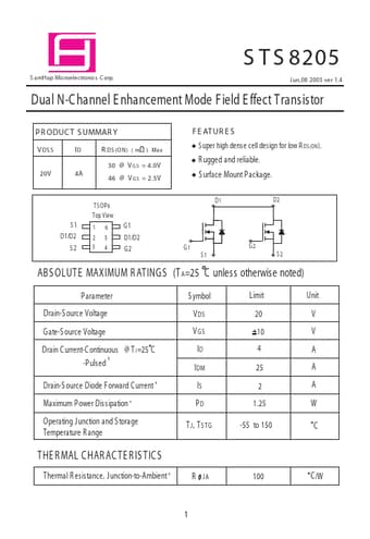  Datasheet Preview Page 1